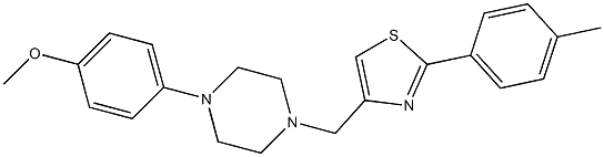 4-[[4-(4-methoxyphenyl)piperazin-1-yl]methyl]-2-(4-methylphenyl)-1,3-thiazole Struktur