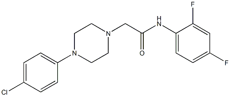 2-[4-(4-chlorophenyl)piperazin-1-yl]-N-(2,4-difluorophenyl)acetamide Struktur