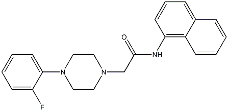 2-[4-(2-fluorophenyl)piperazin-1-yl]-N-naphthalen-1-ylacetamide Struktur