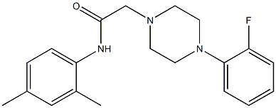 N-(2,4-dimethylphenyl)-2-[4-(2-fluorophenyl)piperazin-1-yl]acetamide Struktur