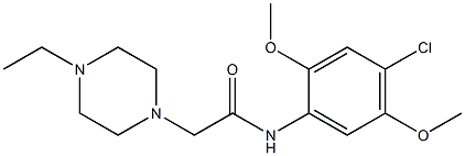 N-(4-chloro-2,5-dimethoxyphenyl)-2-(4-ethylpiperazin-1-yl)acetamide Struktur