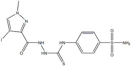 1-[(4-iodo-1-methylpyrazole-3-carbonyl)amino]-3-(4-sulfamoylphenyl)thiourea