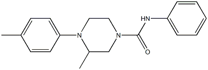 3-methyl-4-(4-methylphenyl)-N-phenylpiperazine-1-carboxamide Struktur