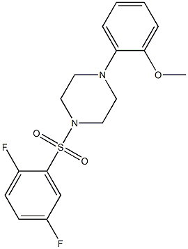 1-(2,5-difluorophenyl)sulfonyl-4-(2-methoxyphenyl)piperazine Struktur