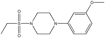 1-ethylsulfonyl-4-(3-methoxyphenyl)piperazine Struktur