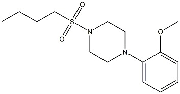 1-butylsulfonyl-4-(2-methoxyphenyl)piperazine Struktur