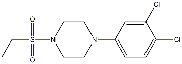 1-(3,4-dichlorophenyl)-4-ethylsulfonylpiperazine Struktur