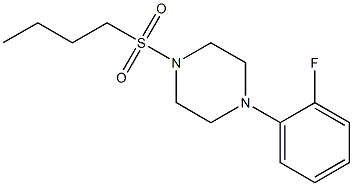 1-butylsulfonyl-4-(2-fluorophenyl)piperazine Struktur