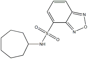 N-cycloheptyl-2,1,3-benzoxadiazole-4-sulfonamide Struktur