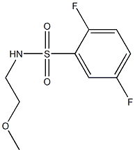 2,5-difluoro-N-(2-methoxyethyl)benzenesulfonamide Struktur