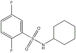 N-cyclohexyl-2,5-difluorobenzenesulfonamide Struktur