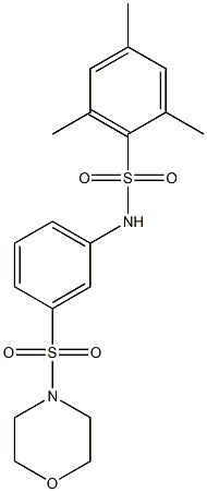 2,4,6-trimethyl-N-(3-morpholin-4-ylsulfonylphenyl)benzenesulfonamide Struktur