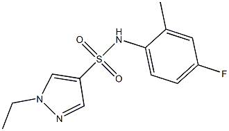 1-ethyl-N-(4-fluoro-2-methylphenyl)pyrazole-4-sulfonamide Struktur