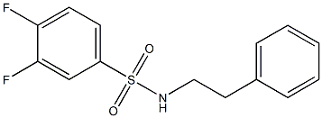 3,4-difluoro-N-(2-phenylethyl)benzenesulfonamide Struktur