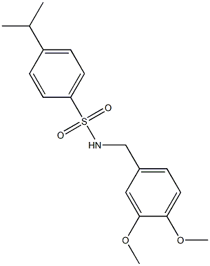 N-[(3,4-dimethoxyphenyl)methyl]-4-propan-2-ylbenzenesulfonamide Struktur