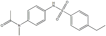 N-[4-[(4-ethylphenyl)sulfonylamino]phenyl]-N-methylacetamide Struktur