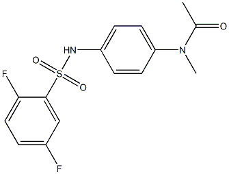 N-[4-[(2,5-difluorophenyl)sulfonylamino]phenyl]-N-methylacetamide Struktur