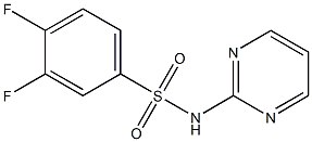 3,4-difluoro-N-pyrimidin-2-ylbenzenesulfonamide Struktur