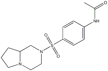 N-[4-(3,4,6,7,8,8a-hexahydro-1H-pyrrolo[1,2-a]pyrazin-2-ylsulfonyl)phenyl]acetamide Struktur