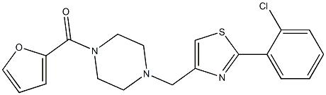 [4-[[2-(2-chlorophenyl)-1,3-thiazol-4-yl]methyl]piperazin-1-yl]-(furan-2-yl)methanone Struktur