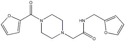 2-[4-(furan-2-carbonyl)piperazin-1-yl]-N-(furan-2-ylmethyl)acetamide Struktur