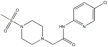 N-(5-chloropyridin-2-yl)-2-(4-methylsulfonylpiperazin-1-yl)acetamide Struktur