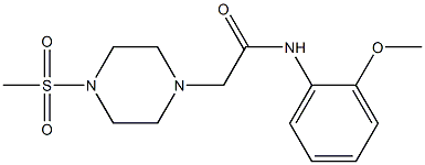 N-(2-methoxyphenyl)-2-(4-methylsulfonylpiperazin-1-yl)acetamide Struktur