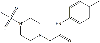 N-(4-methylphenyl)-2-(4-methylsulfonylpiperazin-1-yl)acetamide Struktur