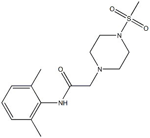 N-(2,6-dimethylphenyl)-2-(4-methylsulfonylpiperazin-1-yl)acetamide Struktur