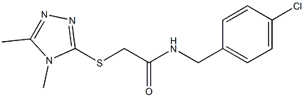 N-[(4-chlorophenyl)methyl]-2-[(4,5-dimethyl-1,2,4-triazol-3-yl)sulfanyl]acetamide Struktur