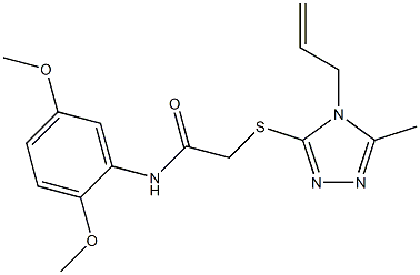 N-(2,5-dimethoxyphenyl)-2-[(5-methyl-4-prop-2-enyl-1,2,4-triazol-3-yl)sulfanyl]acetamide Struktur