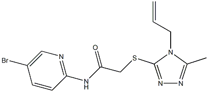 N-(5-bromopyridin-2-yl)-2-[(5-methyl-4-prop-2-enyl-1,2,4-triazol-3-yl)sulfanyl]acetamide Struktur