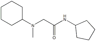 2-[cyclohexyl(methyl)amino]-N-cyclopentylacetamide Struktur