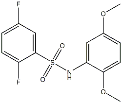 N-(2,5-dimethoxyphenyl)-2,5-difluorobenzenesulfonamide Struktur