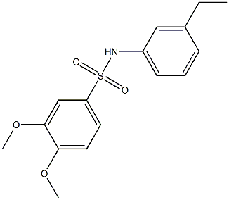 N-(3-ethylphenyl)-3,4-dimethoxybenzenesulfonamide Struktur