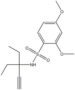 N-(3-ethylpent-1-yn-3-yl)-2,4-dimethoxybenzenesulfonamide Struktur