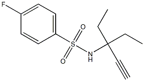 N-(3-ethylpent-1-yn-3-yl)-4-fluorobenzenesulfonamide Struktur