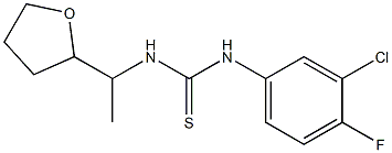 1-(3-chloro-4-fluorophenyl)-3-[1-(oxolan-2-yl)ethyl]thiourea Struktur