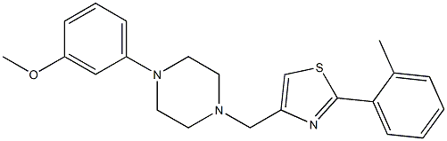 4-[[4-(3-methoxyphenyl)piperazin-1-yl]methyl]-2-(2-methylphenyl)-1,3-thiazole Struktur