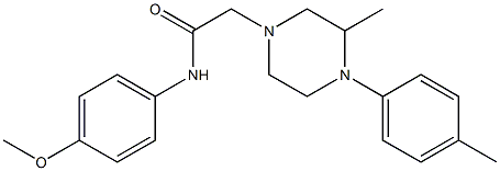 N-(4-methoxyphenyl)-2-[3-methyl-4-(4-methylphenyl)piperazin-1-yl]acetamide Struktur