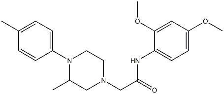 N-(2,4-dimethoxyphenyl)-2-[3-methyl-4-(4-methylphenyl)piperazin-1-yl]acetamide Struktur