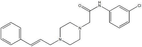 N-(3-chlorophenyl)-2-[4-[(E)-3-phenylprop-2-enyl]piperazin-1-yl]acetamide Struktur