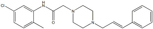 N-(5-chloro-2-methylphenyl)-2-[4-[(E)-3-phenylprop-2-enyl]piperazin-1-yl]acetamide Struktur