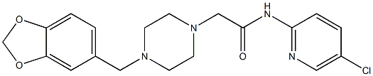 2-[4-(1,3-benzodioxol-5-ylmethyl)piperazin-1-yl]-N-(5-chloropyridin-2-yl)acetamide Struktur