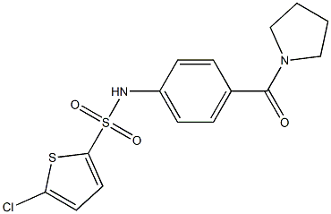 5-chloro-N-[4-(pyrrolidine-1-carbonyl)phenyl]thiophene-2-sulfonamide Struktur