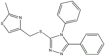 4-[(4,5-diphenyl-1,2,4-triazol-3-yl)sulfanylmethyl]-2-methyl-1,3-thiazole Struktur