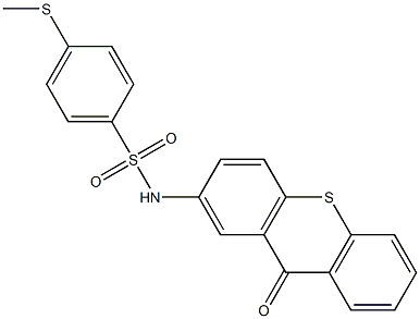 4-methylsulfanyl-N-(9-oxothioxanthen-2-yl)benzenesulfonamide Struktur