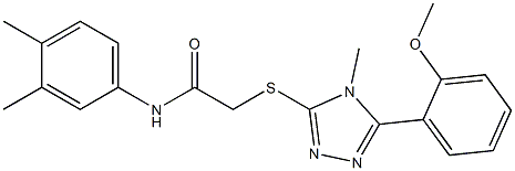 N-(3,4-dimethylphenyl)-2-[[5-(2-methoxyphenyl)-4-methyl-1,2,4-triazol-3-yl]sulfanyl]acetamide Struktur