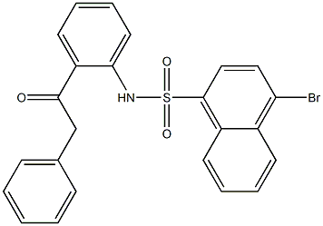 4-bromo-N-[2-(2-phenylacetyl)phenyl]naphthalene-1-sulfonamide Struktur