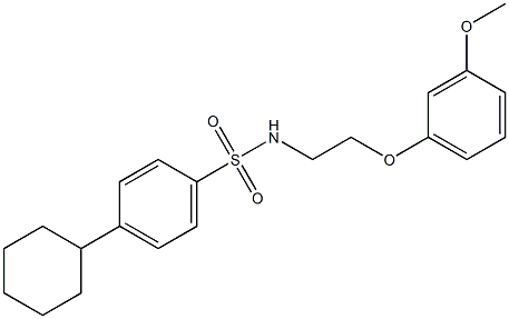 4-cyclohexyl-N-[2-(3-methoxyphenoxy)ethyl]benzenesulfonamide Struktur